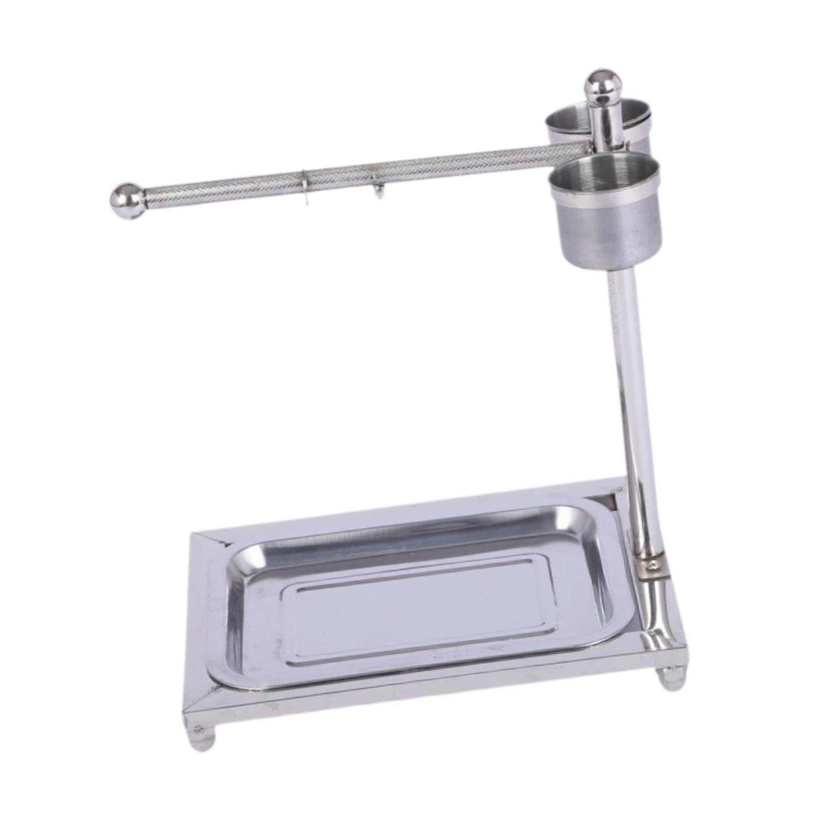 Bothyi Desktop Bird Stand Parrot Stand with Removable 2 Feeding Cups Stable Macaw Play Stand Budgie Play Shelf for Canaries Parakeet, 30cmx22cmx36cm