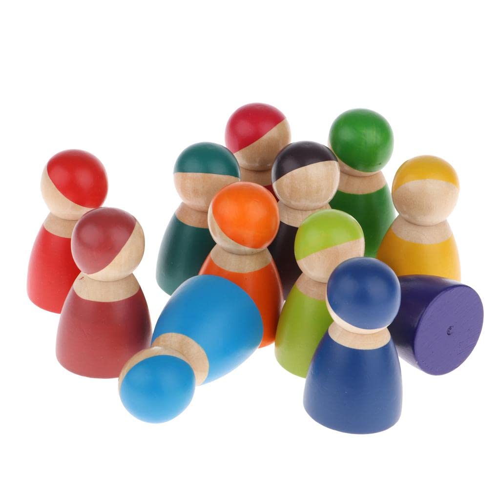 Madera, Muñecos de de Madera Coloreados