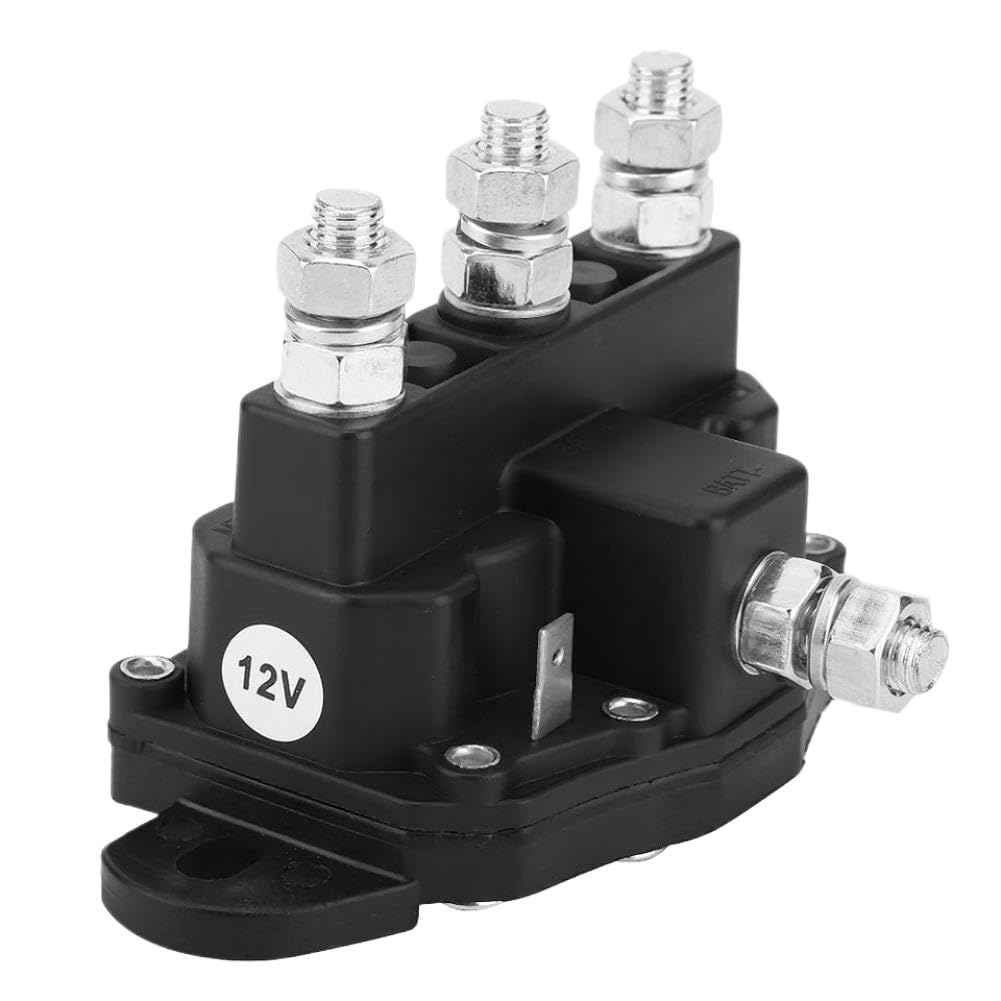 Contacteur de relais de commutateur de solénoïde d'inversion de moteur de treuil de 6 bornes 12V Compatible avec