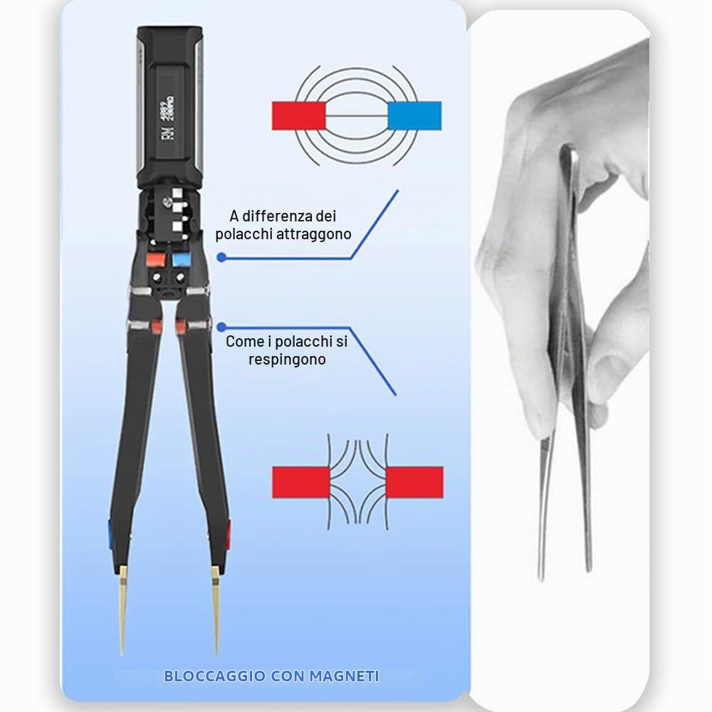 MINIWARE DT71 Misuratore LCR per Pinzette Digitali, Test per SMD/Resistore/Condensatore/Induttanza/Tensione/Frequenza/Diodo, Riconoscimento Automatico dei Componenti, Multimetro