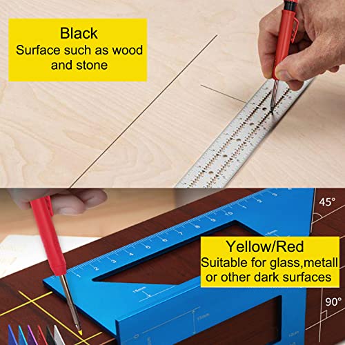 SyiXute 36 Pcs Carpenter Pencil Refills 2.8mm,Deep Hole Mechanical Construction Pencil Refill,Solid Pencil Refills for Drawing Making Scribering Woodworkin,Carpenter Mark Pencils (Black) - Image 4