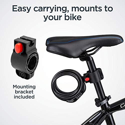Schwinn Anti Theft Bike Lock, Security Level 1, Combination Lock, 6 Foot , Black #TOP5