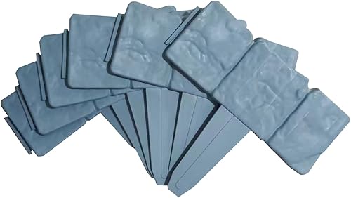 Miniatura 1 de SAIGREEN Borde de borde de paisaje, 10 bordes de paisaje de jardín de 8 pies, borde de plástico para bricolaje, borde de césped, sin excavar, piedra