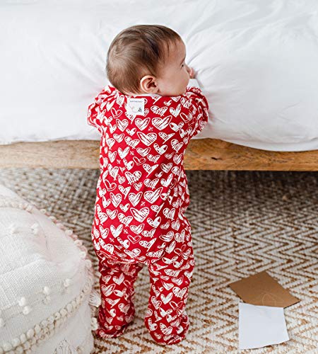 Image of Burt's Bees Baby unisex-baby Sleep & Play, Organic One-piece Romper-jumpsuit Pj, Zip Front Footed Pajama