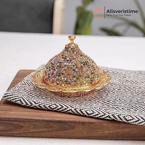 Alisveristime-Crystal-Embellished-Turkish-Coffee-Set--27-Pieces--Decorative-Zamac-Espresso-Cups-Saucers-and-Sugar-Bowl-with-Tray--Available-in-Three-Color-Variations-Multi