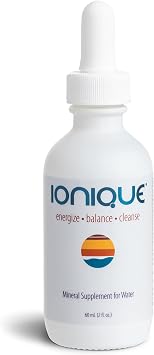 NEW Ionique Mineral Supplement for Water - Magnesium, Trace Mineral & Electrolyte Hydration System, Support for Migraine, Constipation, Brain Fog, Muscle Cramps, Sleep, One 2 oz bottle of Liquid Drops