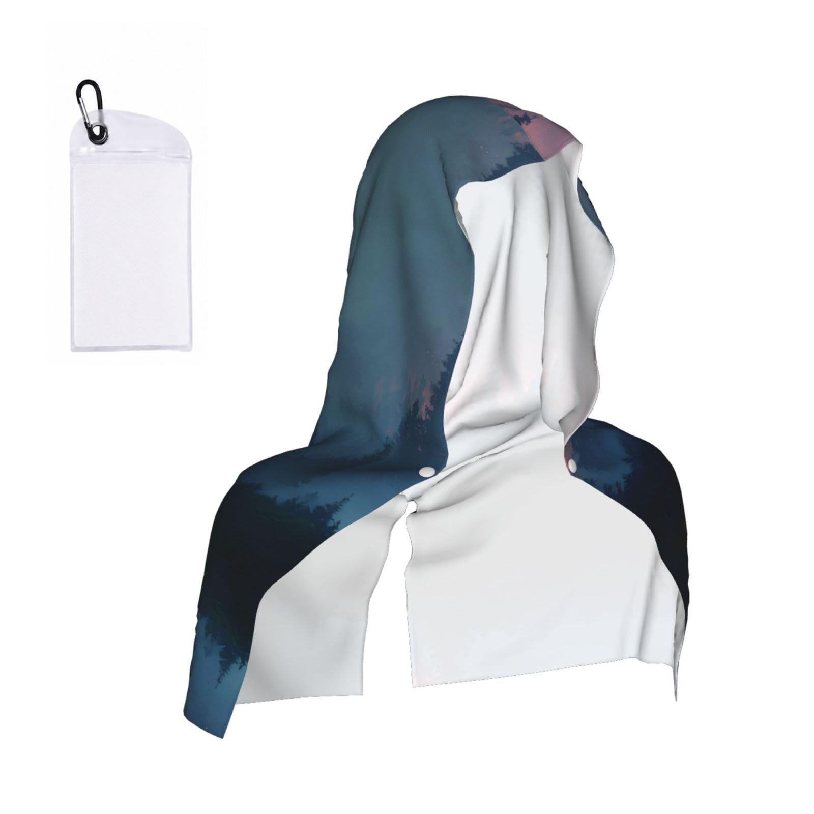 MLTRFGJ Misty Forest Print Cool Hooded Towels And Keep Them Cool For Several Hours.