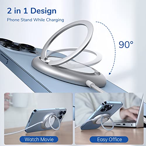 Syncwire Wireless Charger With Kickstand, 20W Usb-C Wall Charger, Magnetic Wireless Charging Pad Compatible With Magsafe Iphone 14 Pro Max/14 Pro/13/13 Mini/12 Pro Max/12Pro/12Mini/12/Airpods Pro/3 #TOP4