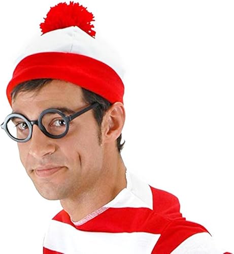 Miniatura 3 de Disfraz de cosplay de rayas rojas y blancas, disfraces de Halloween, sudadera divertida, trajes de gafas..