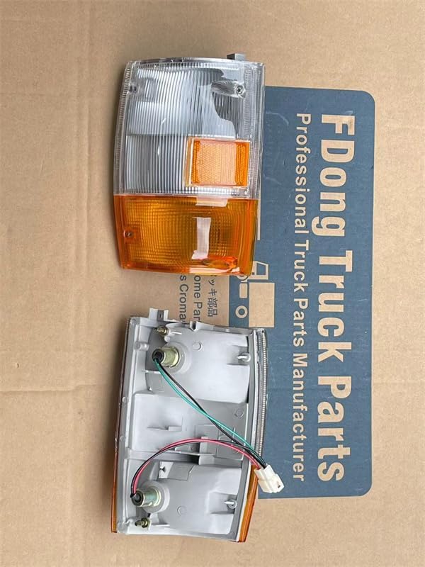 Turn Signal Lamp, Corner Lamp 12V with Yellowish White Color for Isuzu NPR NPR-HD NQR NRR GMC Chevy W3 W4 1995-2004 Replaces ‎8-97855-189-0, 8-97855-190-0 (RH-Passenger Side)