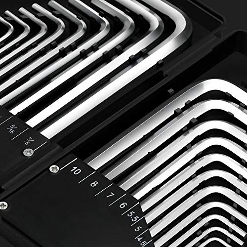 Galax Pro 30 Pieces Allen Wrench Set With 15 Pieces Matte Finish 0.028" -3/8" Long Arms, 15 Pieces Matte Finish 0.7-10 Mm Short Arms For Furniture Assembly, Bike Maintenance, Towel Bars  Installation #TOP2