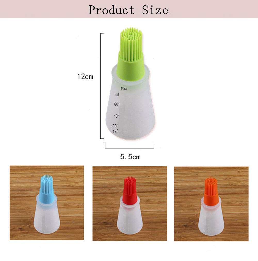 Silicone Oil Brush Baking BBQ Basting Brush Pastry Oil Honey Sauce Bottle Brush Kitchen Cooking Barbecue Tool Gadgets Pack of 4