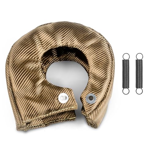 CNWZYMX Turbo Blanket T4 Titanium Removable Heat Shield Turbocharger FireShield Fit T4 GT40 GT42 GT45 Turbo with Locking Springs