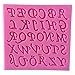 FLY 26 English Letters Fondant Silicone Cake Mold Cooking Tools,Pink