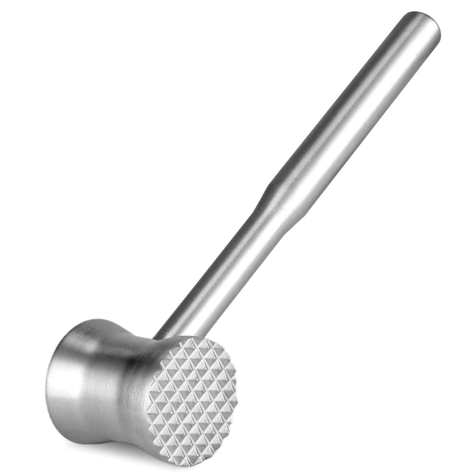 Fleischklopfer aus 304 Edelstahl, 24,5 cm beidseitiger Fleischhammer, ergonomischer Griff, zum Zartklopfen von Steak, Hähnchen und mehr
