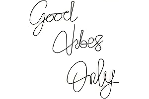 Inspirational Wall Decor with 'Good Vibes Only' Metal Letters