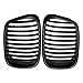 JTSGHRZ Rejilla Frontal para BMW E39 5 Series 1997-2003, Parrilla de Rejilla de riñón Ancha Negra Delantera de Coche Estilo OEM