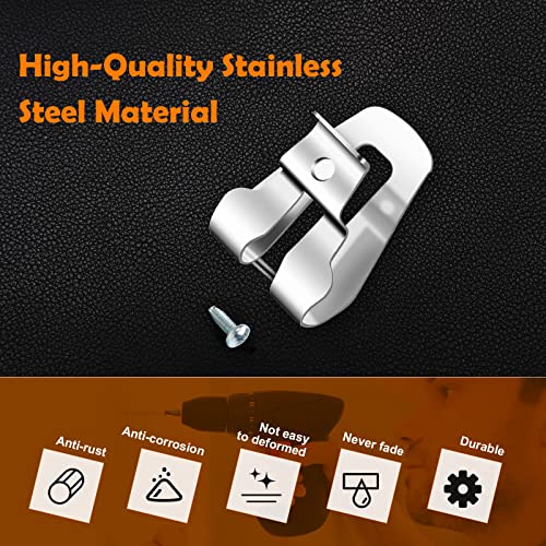 8 Pcs Metal Replacement Belt Hook Clip For Dewalt Tool, Windspeed Stainless Steel Driver Belt Clips For Dewalt Power Tools Drill Driver Belt Clips With Screws (8) #TOP3