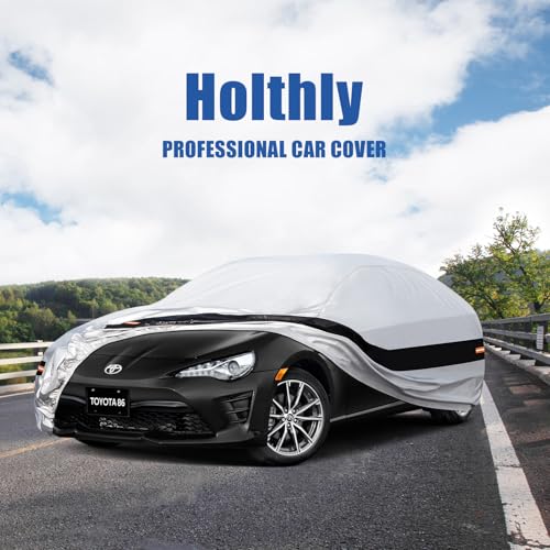 Image of 10 Layers Car Cover Custom Fit for Subaru BRZ (2012-2026) /Toyota 86 (2012-2021), Waterproof All Weather for Automobiles, Outdoor Full Cover Sun Dust Rain Protection with Cotton. Silver