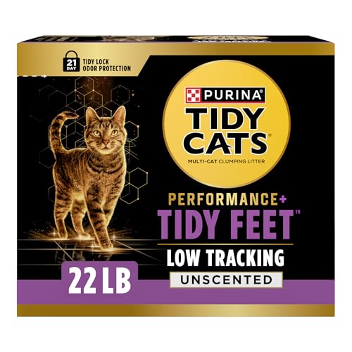 Purina Tidy Cats Performance Plus Tidy Feet Low Tracking Unscented Clumping Multi Cat Litter - 22 lb box