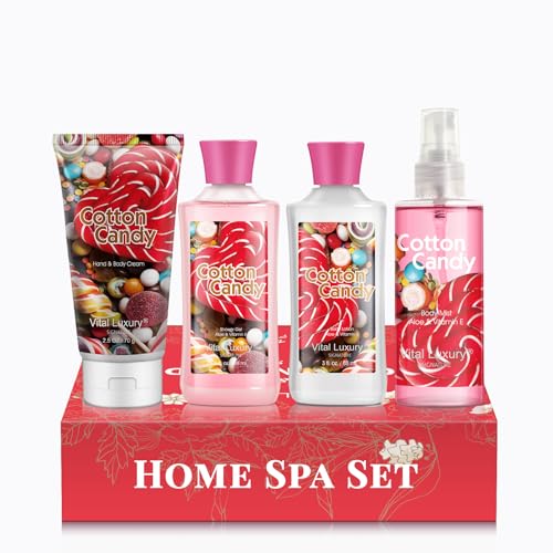 Vital Luxury Cotton Candy Bath & Body Kit,3 Fl Oz-4PCS,