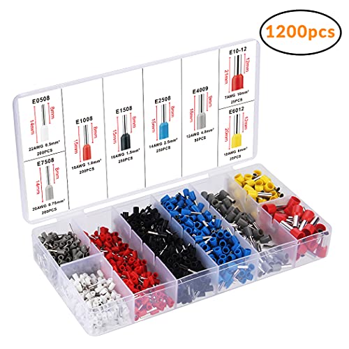 Crimpzange Set, Preciva Aderendhülsenzange mit 1200 Aderendhülsen Set I Aderendhülsenzange selbsteinstellend [Für 0,25-10mm²] I Krimpzange… – Ansicht 6