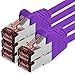 Produktbild 1CONN Cat6 Netzwerkkabel 0,15m violett - 5 x Patchkabel LAN Cat 6 LAN Netzwerk Kabel Sftp Pimf Lszh Kupfer 1000 Mbit s