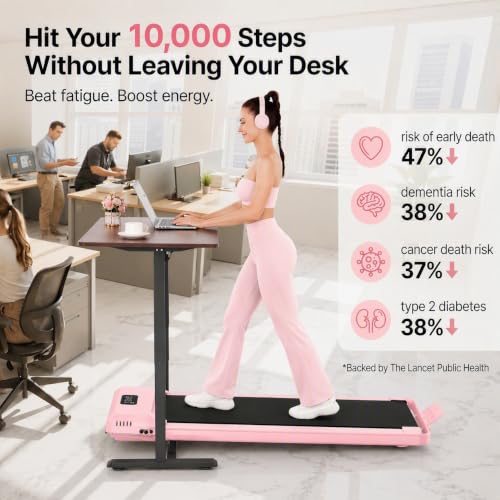 Image of FUNMILY Upgrade Walking Pad Folding Treadmill with 12% /15% Incline & Handle Bar, 3.5HP Foldable Under Desk Compact Treadmills for Home /Office /Gym, 400+lb Capacity, Shock Absorption