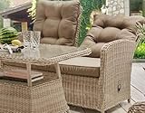 Destiny Loungesofa Merano Pearl Shell Lounge Sofa Bank Sofabank Polyrattan