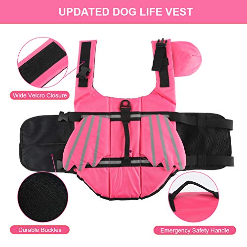Gilet Sauvetage Chien EMUST - Haute Visibilité - Natation, Bateau, Kayak
