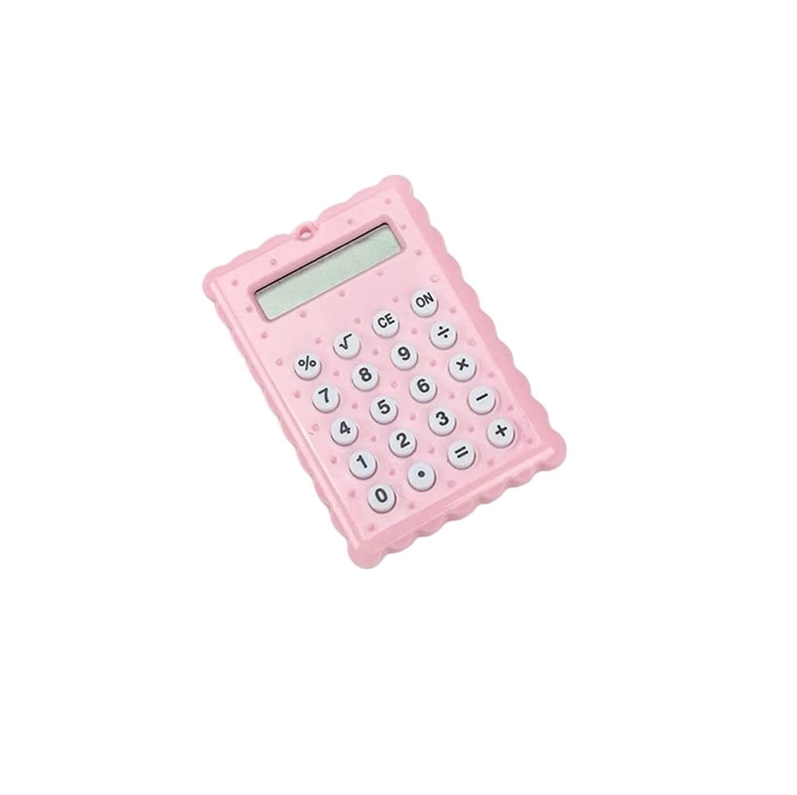Calculadora Calculadora Electrónica Portátil De Bolsillo 8 Dígitos En Color Caramelo con Botones Silicona Y Hebilla Escritorio Oficina(Pink)