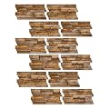 KCRET 12-Sheet Self Adhesive Stick on Backsplash Peel and Stick Tiles for Kitchen Wall,Marble Tiles Design (Brown)