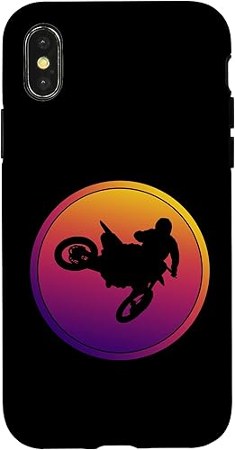 Miniatura 7 de iPhone 12 mini Synthwave Motocross Retrowave Dirt Bike Rider Case