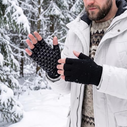 Image of Half Finger warm Woolen Winter hand gloves for men and women /woolen gloves /winter gloves