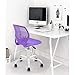 GreenForest Kids Teens Office Chair, Purple, Modern, Armless, Low Back, Ergonomic, Nylon Seat, 10.25 lbs