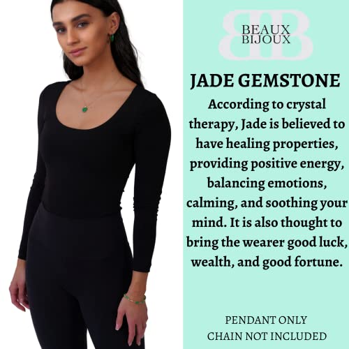 Real Jade Pendant - Jade Charms For Necklaces - Jade Charm Pendant - The Jade Pendant - Jade Pendants for Women - Jade Gemstone Pendant - Jade Stone Pendant - Jade Jewelry - Heart Pendant2