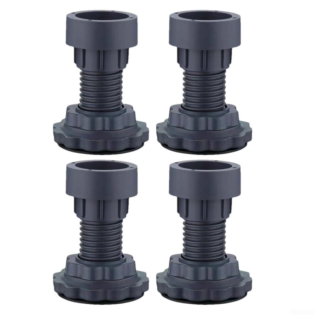 Eawfgtuw Furniture Risers, Heavy Duty 1 Inch 3 Inch Adjustable Height Bed Riser Set, For Desk Table Sofa Chair Supports, Up To 1,300 Lbs, Round Design(4)