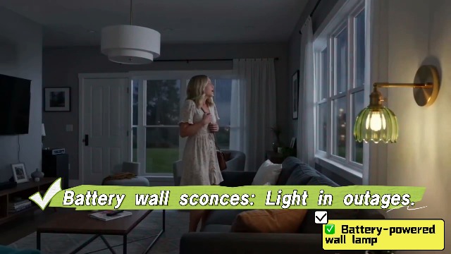 Image of Plug-in Wall Sconce, Vintage Wall Decorative Lamp with Amber Glass Shade, Indoor Plug-in Wall Sconce for Bedroom, Living Room, Hallway
