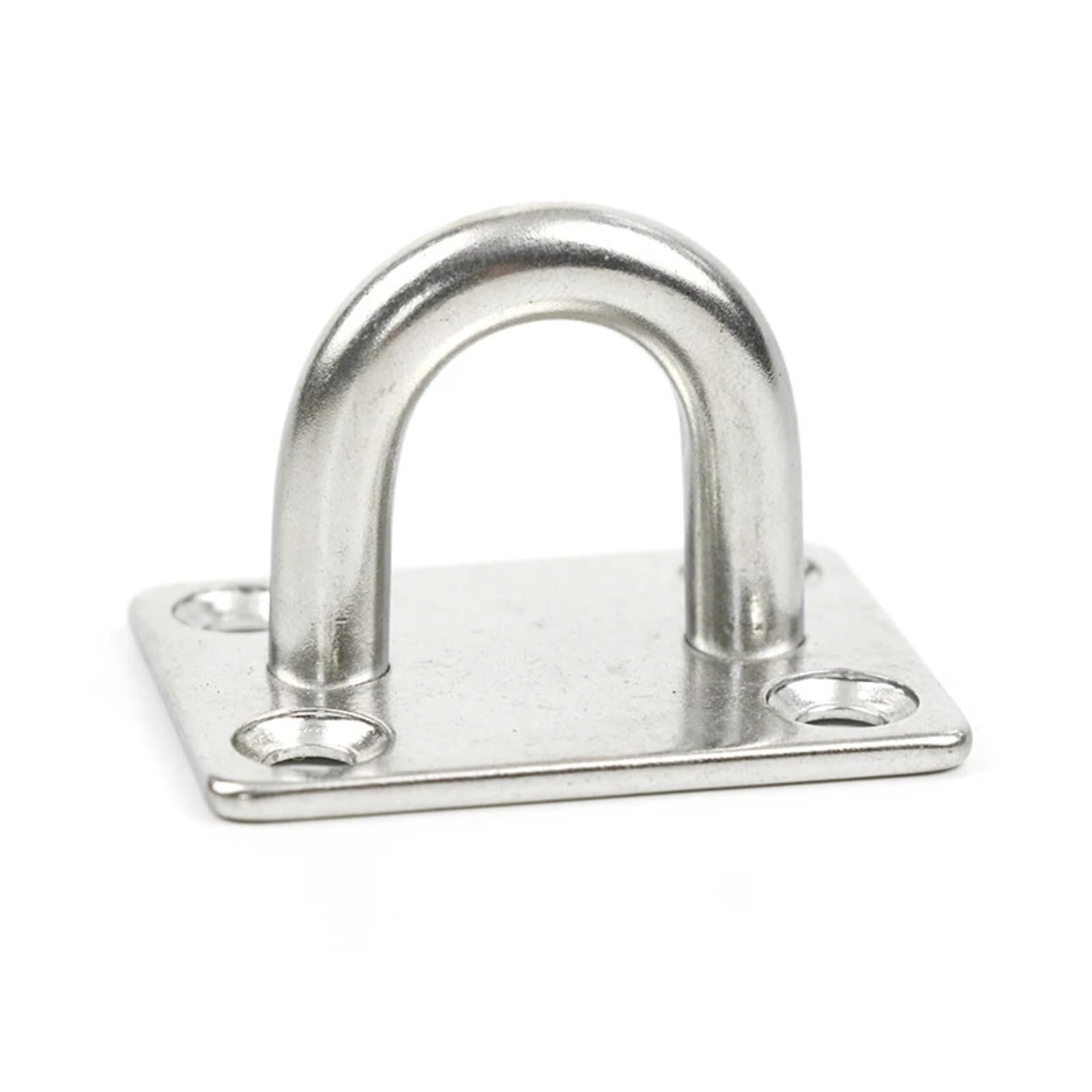 LAJHDCG Stainless Steel 304 Fixed Pad Eye Plate Deck Door Buckle Staple Ring Wall Hook U-Shaped Ceiling Mount Hanger(Rectangle,10mm)