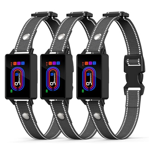 3 Pack Dog Bark Collar, 2025 Bark Collar for Large Medium Small Dogs 5-130 lbs - Smart Rechargeable Anti-Barking Training Collar with 10 Adjustable Sensitivity-Bark Collar with Shock Beep Vibratio