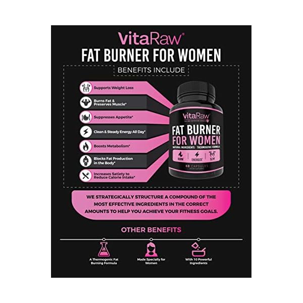 Weight Loss Pills for Women, Diet Pills for Women, The Best Fat Burners for Women, This Thermogenic Fat Burner is a Natural Appetite Suppressant & Metabolism Booster Supplement, Helps Reduce Belly Fat