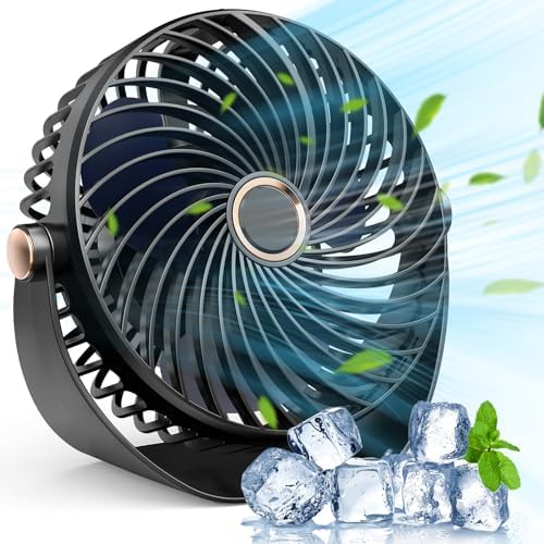JANREAY Mini ventilatore a mano, ventilatore da scrivania USB, piccolo ventilatore da tavolo con