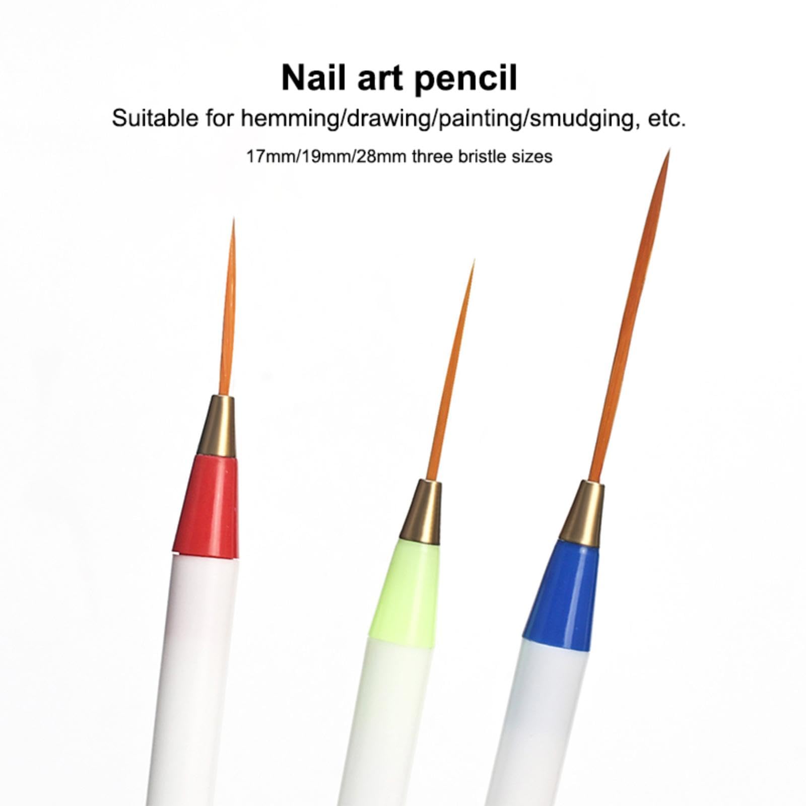 Nagelpinsel-Stift 3 teile/satz Nagelkunst-Liner-Bürsten-Set, längliche Streifen zeichnung, profession elle UV-Gel-Nägel Kunst-Mal stift, Maniküre-Werkzeug
