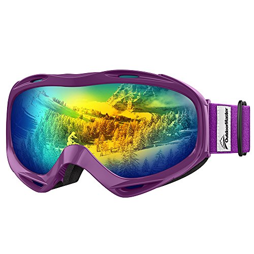 OutdoorMaster Gafas de Esquí OTG, Anti Niebla 100% Protección UV Máscara Gafas Esquí Snowboard, Desmontables Lentes gafas esqui de Esquiar para Hombre Mujer Adultos Juventud