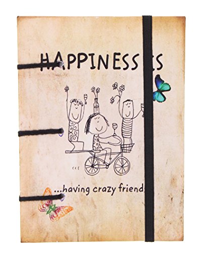 Craft Play Handicraft B_037 Special Binding Happiness Is Diary (17 cm X 12 cm X 2.5 cm)