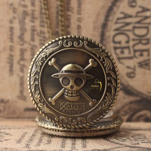 Image of MALKIN One Piece Keychain | Keychain | One Piece | Merch | Pocket Watch Keyring (Bronze)