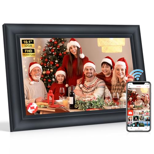Frameo WiFi Digital Photo Frame 10.1 Inch - 1920×1200 HD IPS Touch Screen Picture Frame Electronic,...