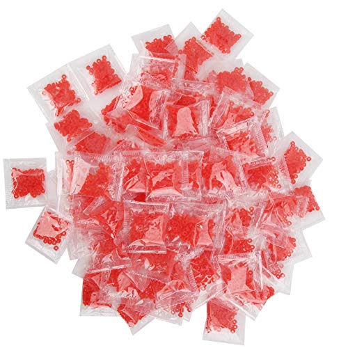 100 Bags of Rubber Band Fishing Pellet Bait with Red 100 Bags of Earthworm Pellet Leather Case Rubber Band for Fishing Red Bug Bait Red Bug Clip(4 * 2mm) - Image 3