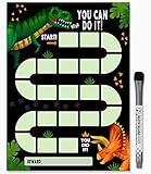 Dinosaur Magnetic Dry Erase Chore Chart for Kids,Dinosaur Task Reward Chore Behavior Chart -Magnetic...