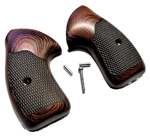 fits All Charter Arms Grips Universal fit Rosewood Checkered Oversize wrap Around